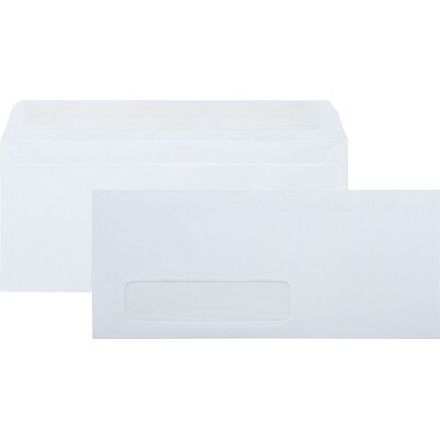 Quill Brand Easy Close Self Seal #10 Window Envelope, 4-1/8 x 9-1/2, White, 500/Box (69684 / 70697)