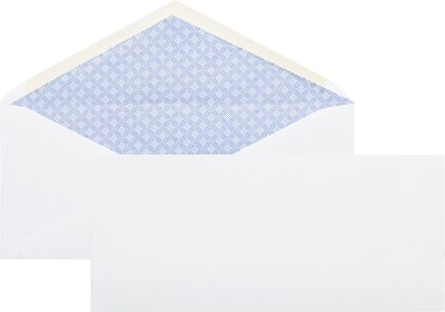 Quill Brand Gummed Security Tinted #10 Business Envelope, 4 1/8 x 9 1/2, White, 500/Box (69679 / 7