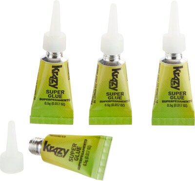 Krazy Glue Single Use All Purpose Glue, 0.5 oz., 4/Pack (KG58248SN)