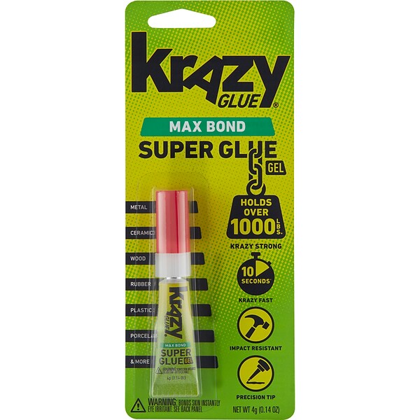 Krazy Glue 0.14 Oz. Maximum Bond Super Glue Gel KG48448MR, 1