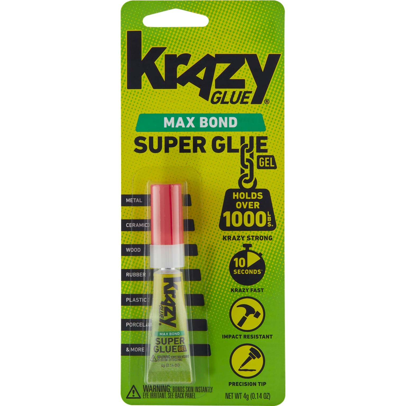 Krazy Glue Permanent Glue, 0.14 oz., Kraft (KG48448MR)