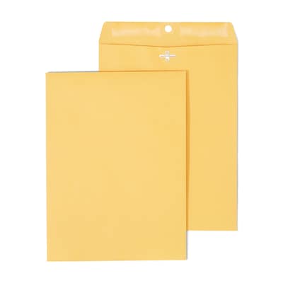 Staples Clasp & Moistenable Glue #10 Kraft Catalog Envelopes, 9L x 12H, Brown, 12/Pack (19004/5944