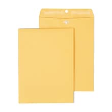 Staples Clasp & Moistenable Glue #10 Catalog Envelopes, 9L x 12H, Brown, 12/Pack (19004/594412)
