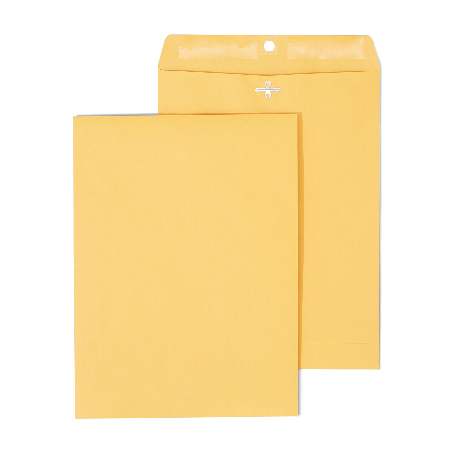 Staples Clasp & Moistenable Glue #10 Kraft Catalog Envelopes, 9L x 12H, Brown, 12/Pack (19004/594412)