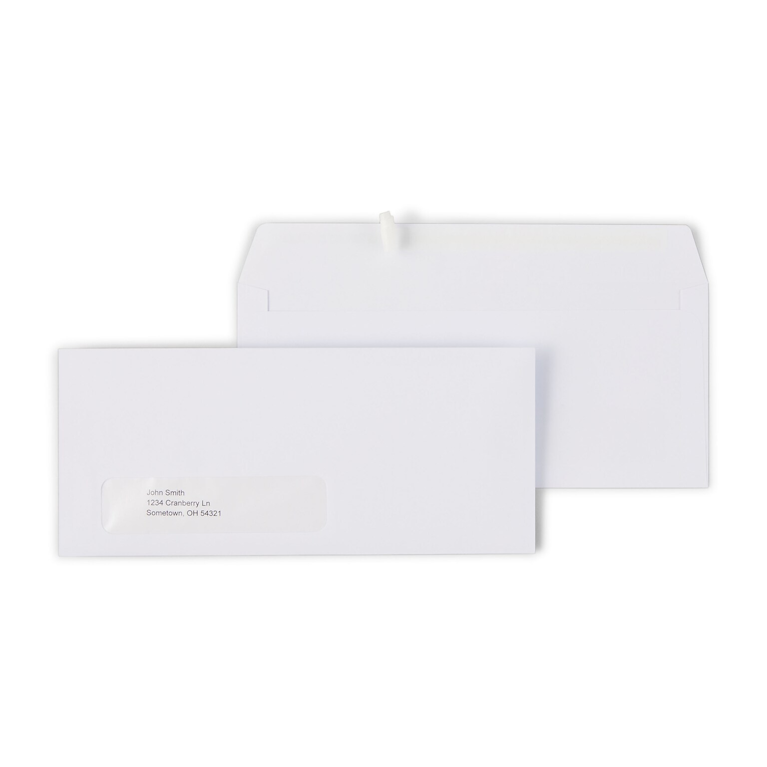 Staples QuickStrip EasyClose Self Seal #10 Window Envelopes, 4 1/8 x 9 1/2, White Wove, 500/Box (ST381936/381936)