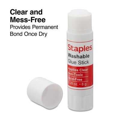 Staples® Washable Glue Sticks, .28 oz., 36/Pk (ST44777)