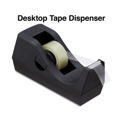 Staples Desktop Dispenser, Black, 18/Carton (10566)