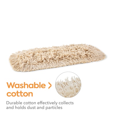 Coastwide Professional™ Cut-End Dust Mop Head, Cotton, 18" x 5", White (CW56752)