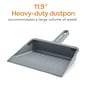 Coastwide Professional™ 12" Angled Broom and 11.9" Dustpan, Gray