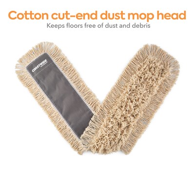 Coastwide Professional™ Cut-End Dust Mop Head, Cotton, 48 x 5, White (CW56755)