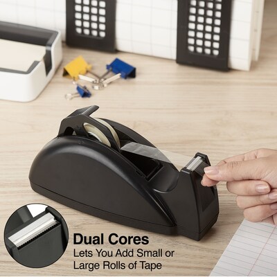 Staples® Heavy-Duty Desktop Dispenser, 3.1" x 4.0", 3" Core, Black (ST19070/19070)