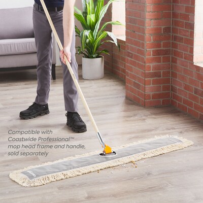 Coastwide Professional™ Cut-End Dust Mop Head, Cotton, 48" x 5", White (CW56755)