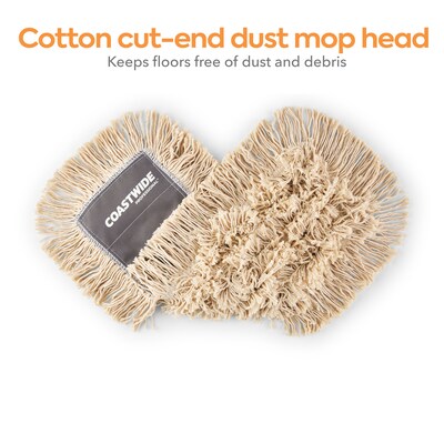 Coastwide Professional™ Cut-End Dust Mop Head, Cotton, 18" x 5", White (CW56752)