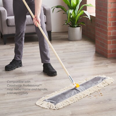 Coastwide Professional™ Economy Dust Mop Head, Cotton, 36" x 5", White, 12/Carton (CW56758)