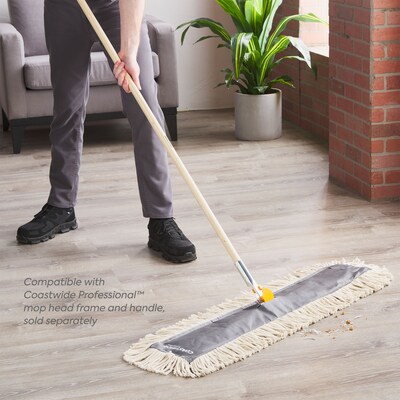 Coastwide Professional™ Economy Dust Mop Head, Cotton, 36" x 5", White (CW56758)