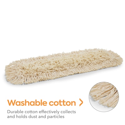Coastwide Professional™ Cut-End Dust Mop Head, Cotton, 24" x 5", White (CW56753)