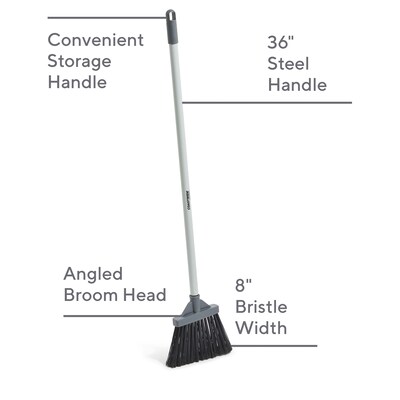 Coastwide Professional™ 8 Lobby Broom, Gray (CW58001)