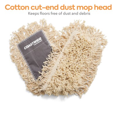 Coastwide Professional™ Cut-End Dust Mop Head, Cotton, 24 x 5, White (CW56753)