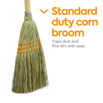 Coastwide Professional™ 8" Standard Corn Broom, Natural (CW57664)