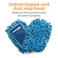 Coastwide Professional™ Looped-End Dust Mop Head, Cotton, 24" x 5", Blue (CW56759)