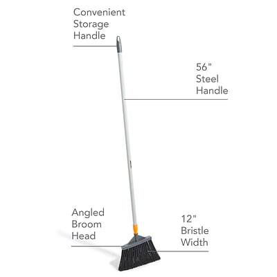 Coastwide Professional™ Commercial 12 Angled Broom, Gray (CW58004)