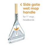 Coastwide Professional™60 Side Gate Wood Wet Mop Handle, Galvanized Metal Head (CW58007)