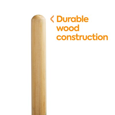 Coastwide Professional™ 60" Wood Push Broom Handle, Threaded Wood Tip (CW57740)