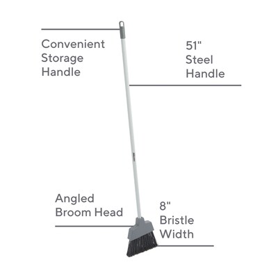 Coastwide Professional 8 Angled Broom, Gray (CW58003)
