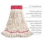 Coastwide Professional™ Looped-End Wet Mop Head, Large, Cotton, 5" Headband, White (CW57748)