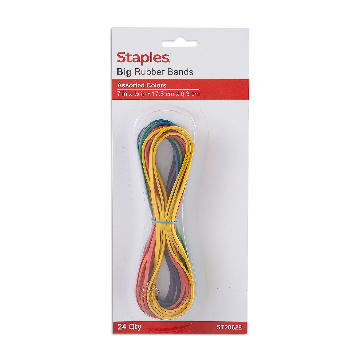 Staples Oversized Rubber Bands, 7 x 0.12, 24/Pack (28628-CC)