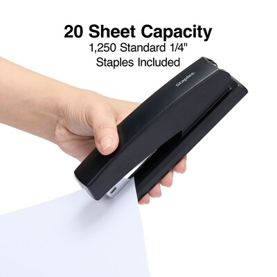 Staples® Combo Pack Desktop Stapler, Full Strip Capacity, Black (24548)