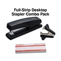 Staples® Combo Pack Desktop Stapler, Full Strip Capacity, Black (24548)