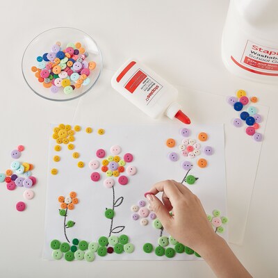 Staples School Glue, 4 oz. Bottle – Washable Liquid Adhesive for Classrooms, Crafts & Projects