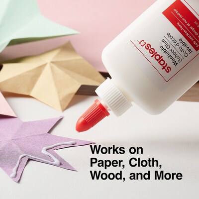 Staples® Washable Removable Liquid School Glue, 4 oz., White (ST39417/39417)