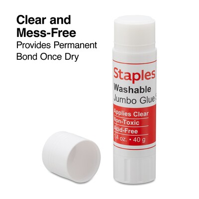 Staples® Washable Glue Sticks, Jumbo, 6/Pack (ST19959/19959)