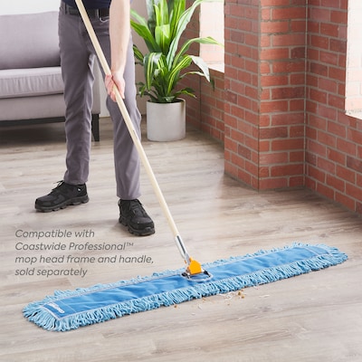 Coastwide Professional™ Looped-End Dust Mop Head, Cotton, 48" x 5", Blue (CW56761)