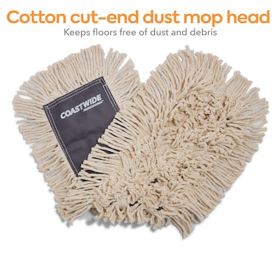 Coastwide Professional™ Economy Cut-End Dust Mop Head, Cotton, 24" x 5", White (CW56757)