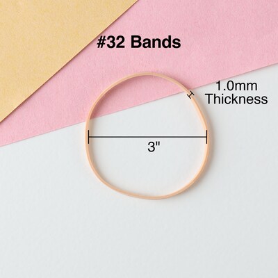 Rubber Bands, Size #32, 3"x1/9", 1 lb