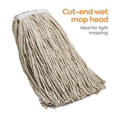 Coastwide Professional™ Cut-End Wet Mop Head, #32, Cotton, 1 Headband, White (CW57745)
