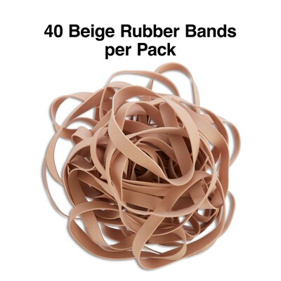 Staples Multi-Purpose Rubber Bands, #107, 1 lb. Resealable Bag, 40/Pack (28626-CC)