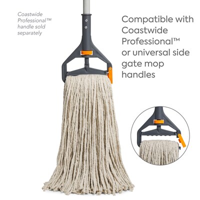 Coastwide Professional™ Cut-End Wet Mop Head, #32, Cotton, 1" Headband, White (CW57745)