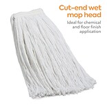 Coastwide Professional™ Cut-End Wet Mop Head, #32, Rayon, 1 Headband, White (CW57747)