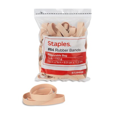 Staples Economy #84 Rubber Bands, 3-1/2 x 1/2, 45/Pack (28608-CC)
