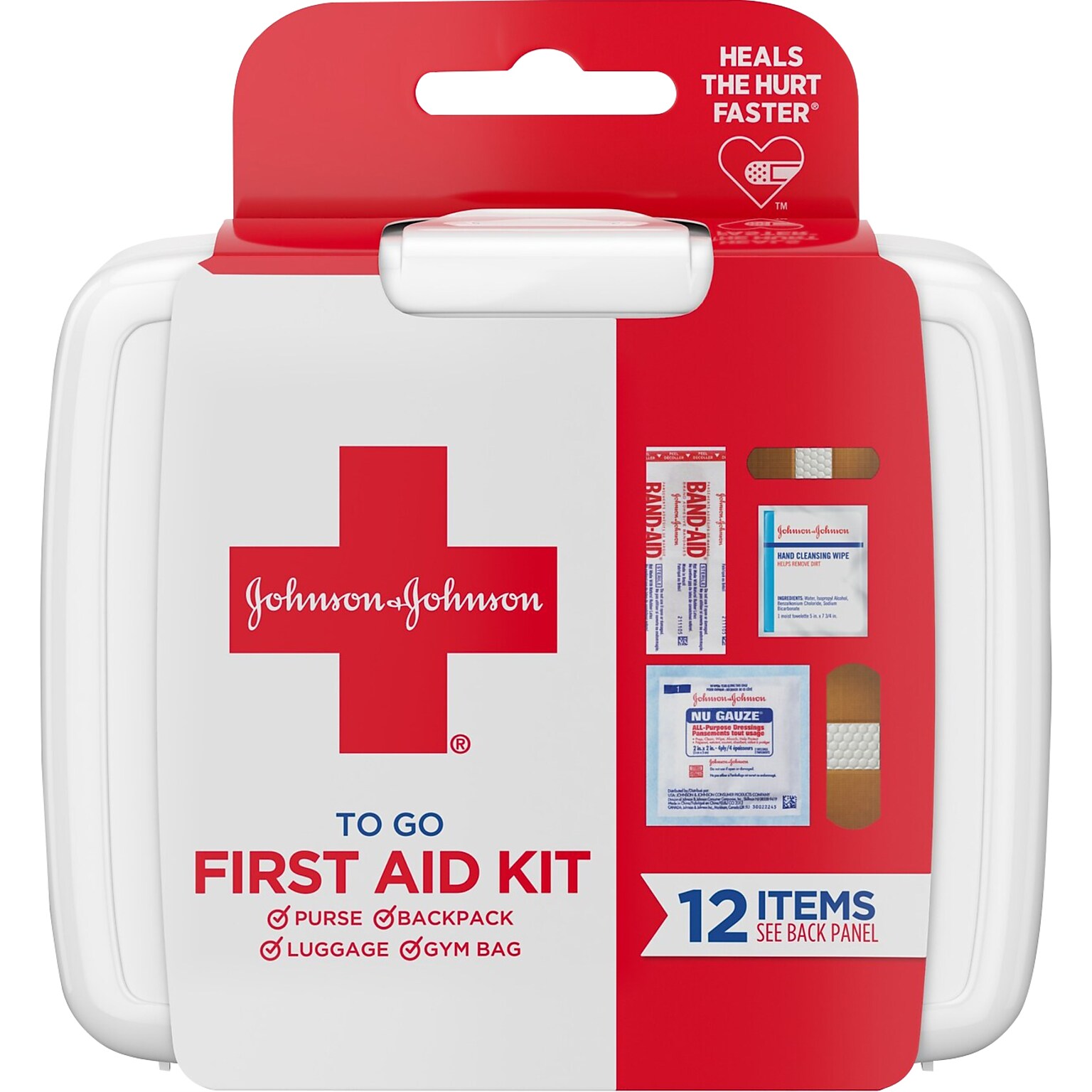 Johnson & Johnson First Aid to Go, 12 Pieces (564624)