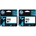 HP 910 Black Standard Yield Ink Cartridge, 2/Pack