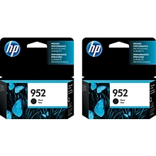 HP 952 Black Standard Yield Ink Cartridge, 2/Pack