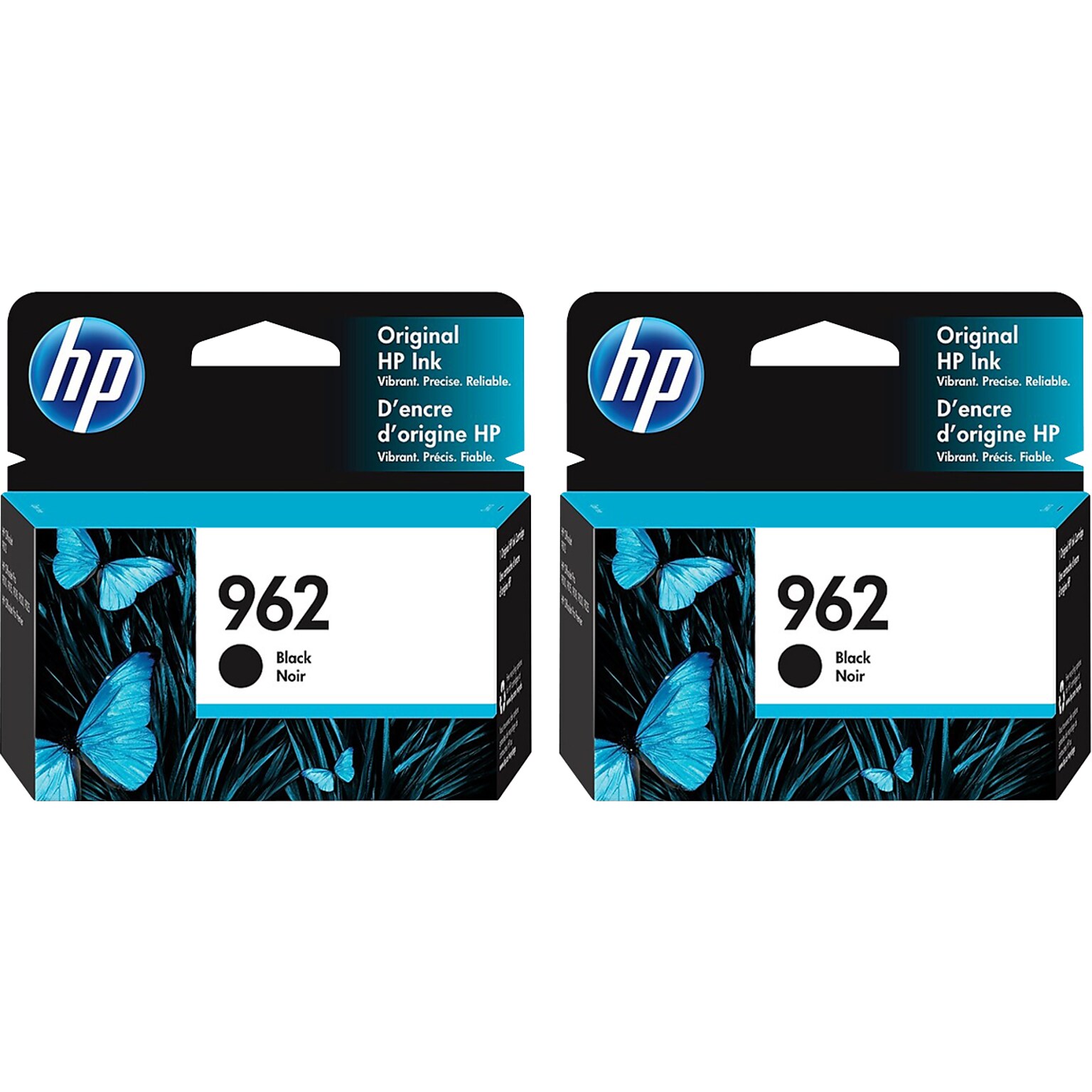 HP 962 Black Standard Yield Ink Cartridge, 2/Pack