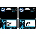 HP 902 Black Standard Yield Ink Cartridge, 2/Pack