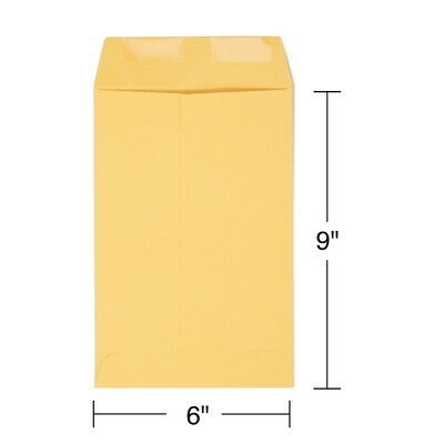 Staples® Gummed Kraft Catalog Envelopes; 9" x 6", Brown, 500/Box (381944/17027)