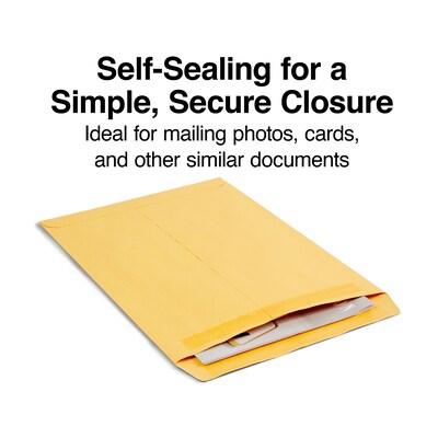 Staples® Self-Sealing Catalog Envelopes, 10 x 13, Brown Kraft, 250/Box (486933/14247)